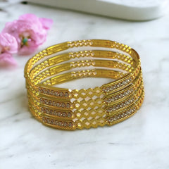 Modern Elegance Meets Classic Tradition: Indian Gold-Plated Bangles