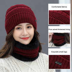 Women's Knitted Hat Scarf Caps Neck Warmer Winter Hats