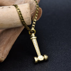 Brass Hammer Necklace