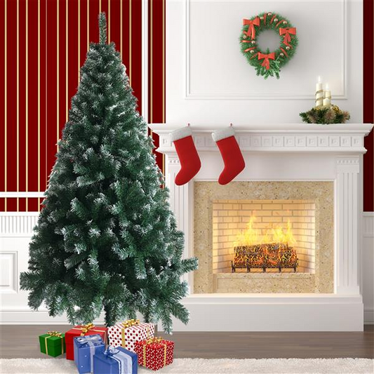 6FT Iron Leg White PVC 650 Branches Christmas Tree