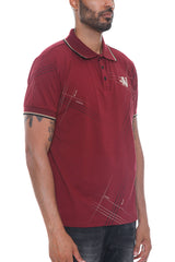 Italian Print Collared Polo Shirt