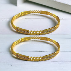 Modern Elegance Meets Classic Tradition: Indian Gold-Plated Bangles