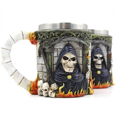 Skeleton Death Stainless Steel Skull Mug