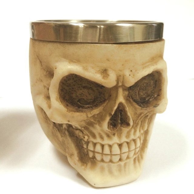 Stainless Steel Skull Wineglass