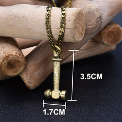 Brass Hammer Necklace