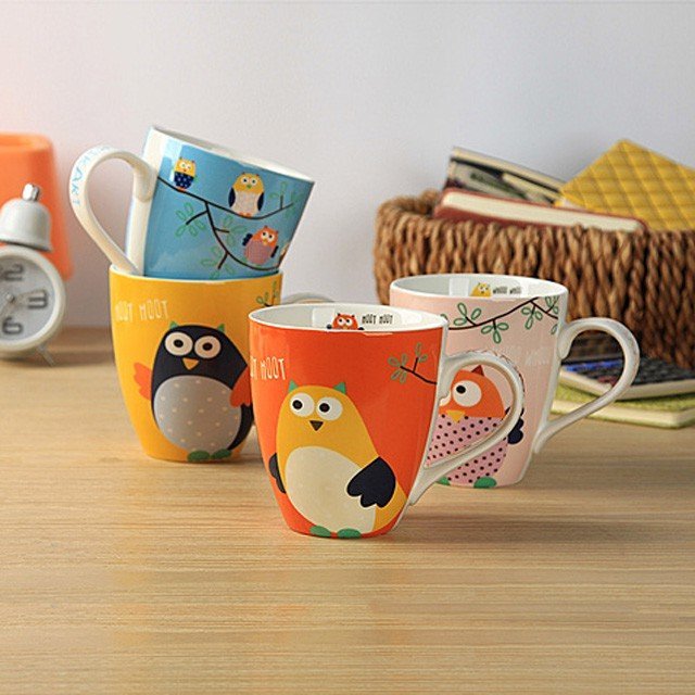 Owl Llarge Drink Ceramic Cup