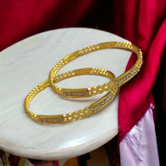 Modern Elegance Meets Classic Tradition: Indian Gold-Plated Bangles