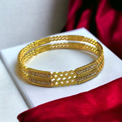 Modern Elegance Meets Classic Tradition: Indian Gold-Plated Bangles