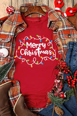 MERRY CHRISTMAS Round Neck Short Sleeve T-Shirt