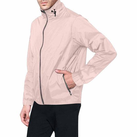 Scallop Seashell Pink Hooded Windbreaker Jacket - Men / Women