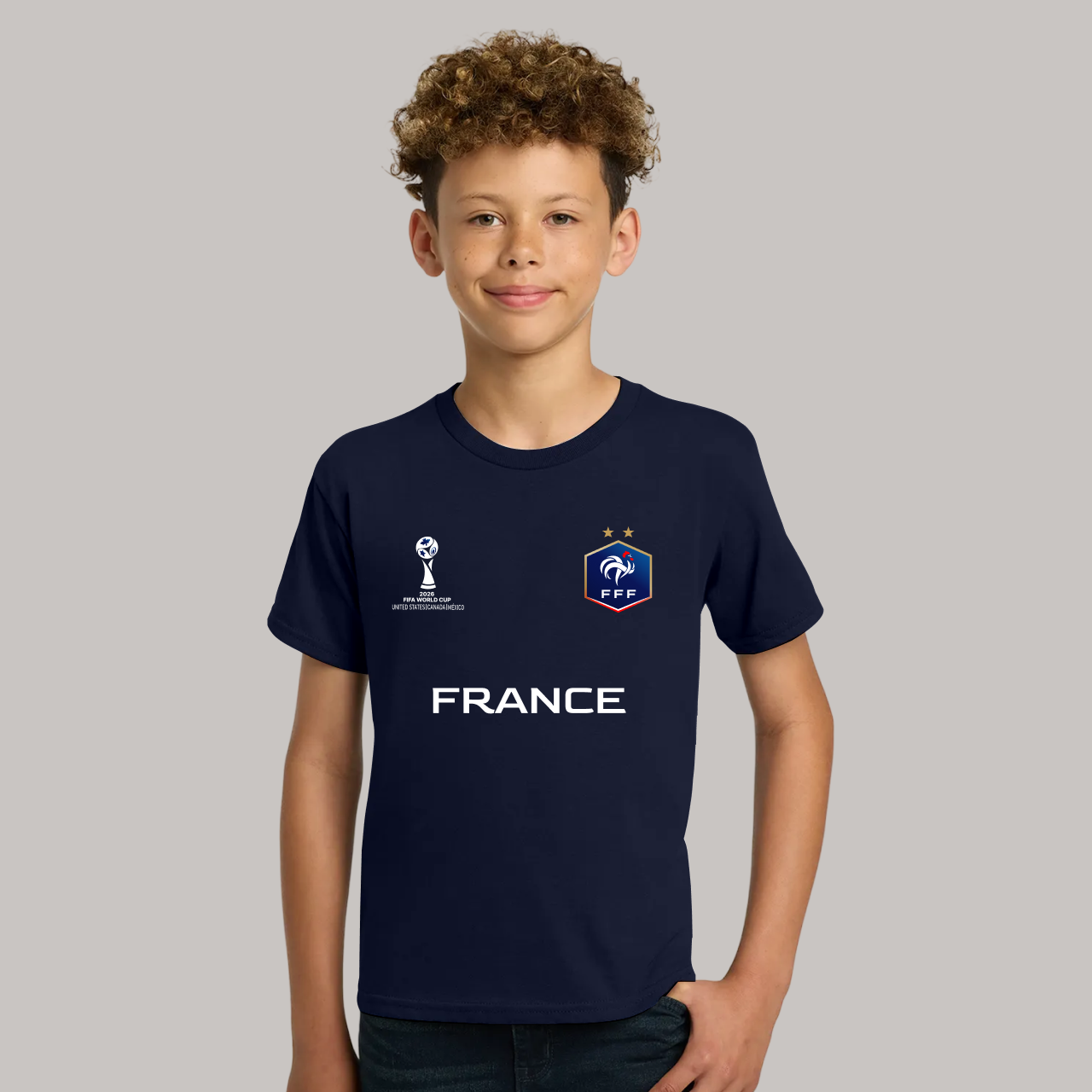 France Soccer Team Fan T-Shirt For Boys/Youth – 2026 Football World Cup TShirt