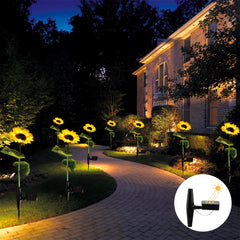 Sunflower Flowers Lights Solar Garden Decorations (2 Pack)