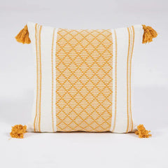 Woven Jacquard Tassel Cushion Cover