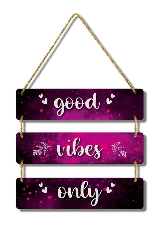 Home Decor Wall Hanging Good Vibes Only Positive Decorative Items and