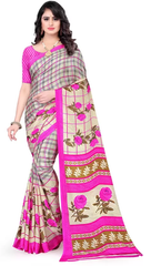 Printed Daily Wear Crepe Saree  (Multicolor)