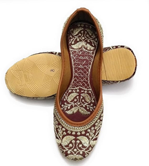 Woman Embroidered Punjabi Mojari Jutti Juti for Women Shoe (Size-UK-8)