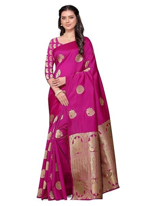 Pack Of 2 Women's Jacquard Art Silk Saree With Blouse Piece (GC_92