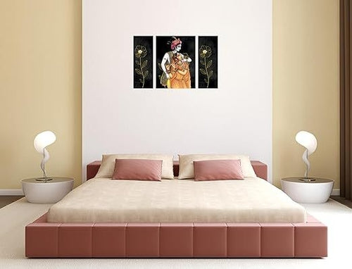 Shree Radha Krishna Ji Painting Set of 3 for Home Decor Your Living