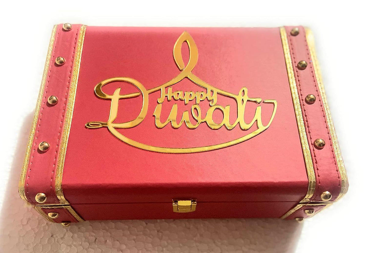 Classic Wood Decorative Gift Trunk Box India Tradition (Diwali