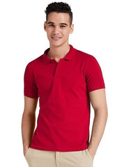 Mens Cotton Solid Regular Fit Half Sleeves Polo T-Shirt