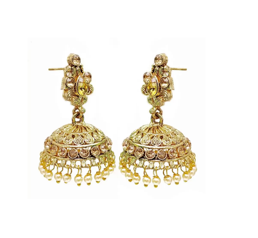 Earrings for Women and Girls Agate Alloy Drop Yellow Beads