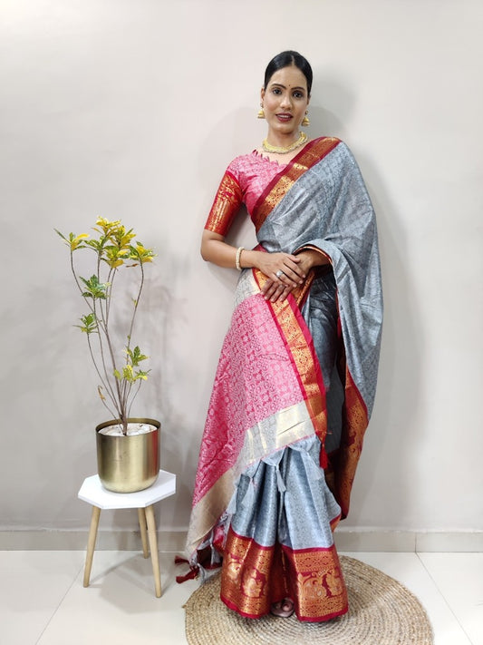 Varuni Grey Saree