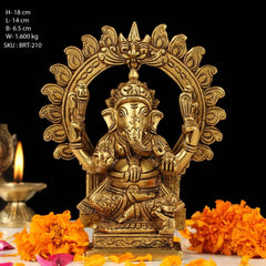 BRASS GANESH WITH FRAME