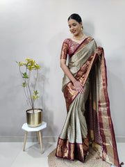 Varuni Chiku Brown Saree