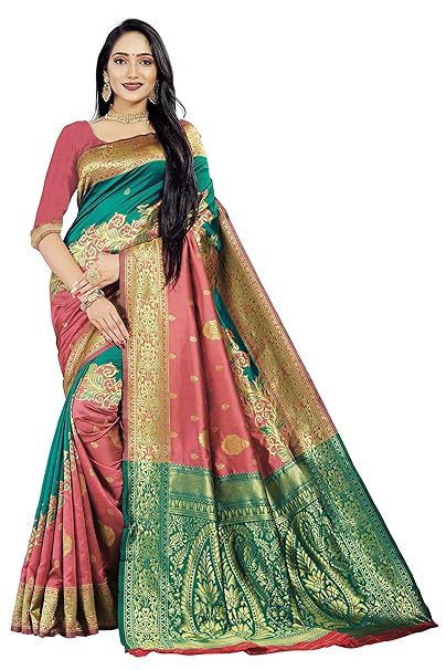 Pack Of 2 Women's Jacquard Art Silk Saree with Blouse Piece (GC_NL27