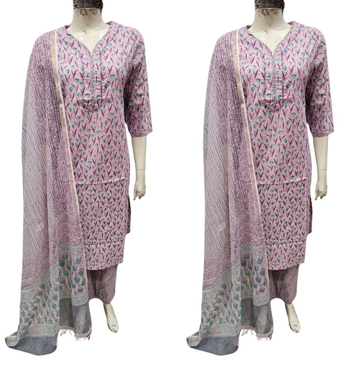 Women Cotton Kurta Dupatta Set Color Multicolor Pack Of 2 Size  M