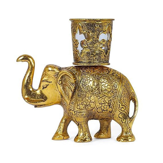 Tealight Elephant Candle Holders Hand Crafted, Brass, Home Decoretion