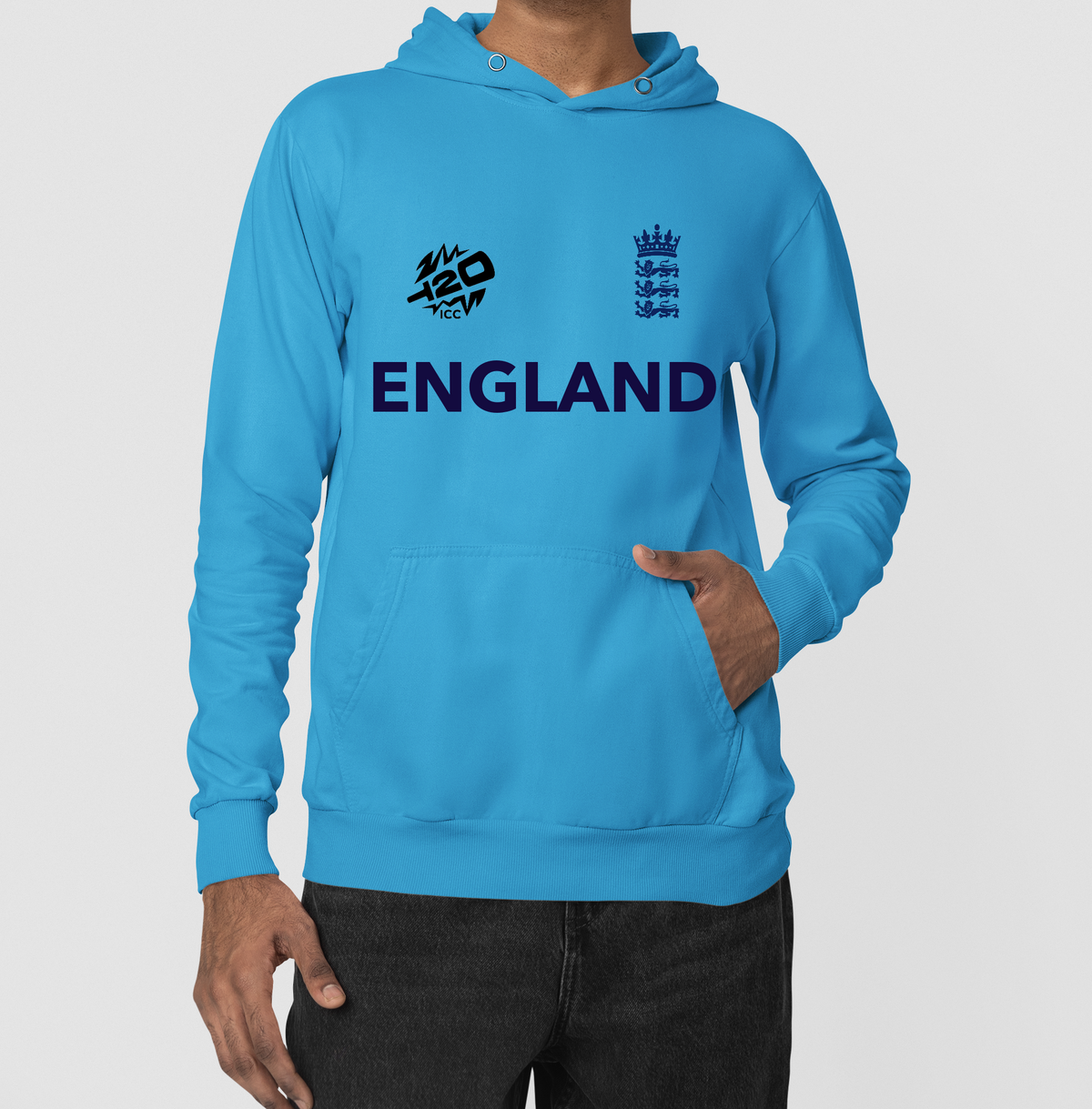 England Cricket Hoodies For T20 ICC World Cup 2024 | England Cricket Team Hoodie Print With Customized Name & Number On The Back Side Of Hoodie