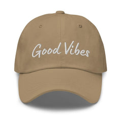 Graphic Baseball Cap, Good Vibes Adjustable Chino Hat