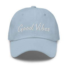 Graphic Baseball Cap, Good Vibes Adjustable Chino Hat