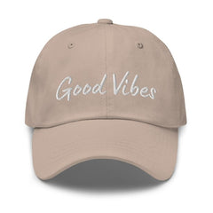 Graphic Baseball Cap, Good Vibes Adjustable Chino Hat