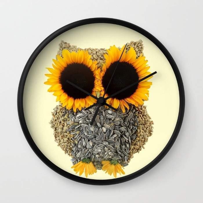 Hoot! Day Owl! Wall clock