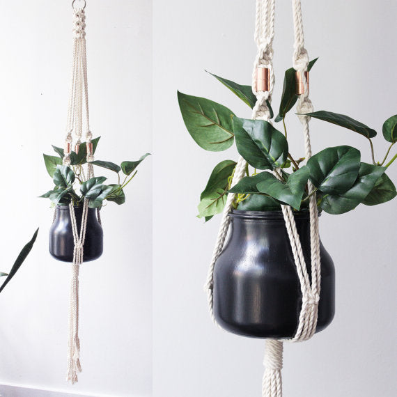 Macrame Plant Hanger, Hanging Planter, Cotton,