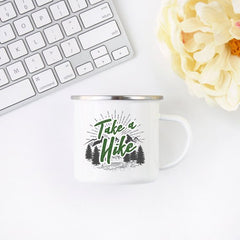 Hiking Gift for Hiker Enamel Mug Wanderlust