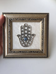 Hamsa Evil Eye Wall Hanging, Hamsa Frame Wall Decor