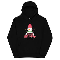 Snow Man Printed Merry Christmas Kids Hoodie