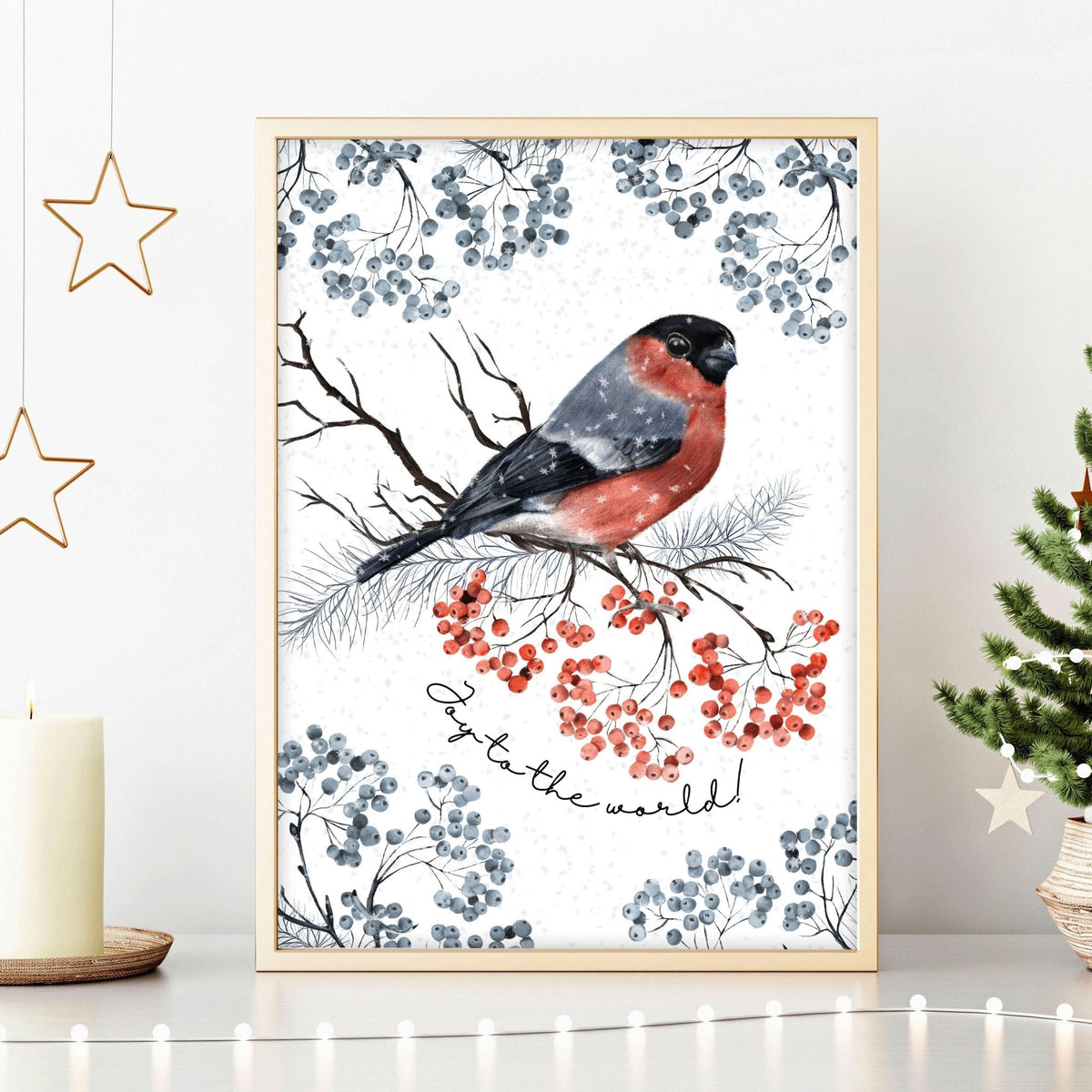 Christmas wall hangings art print