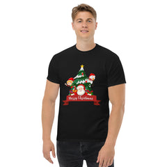 Trendy Santa Printed Christmas Theme Men's T-Shirt