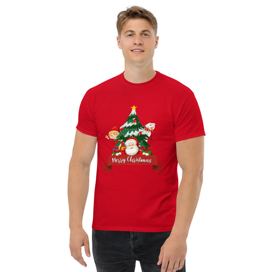 Trendy Santa Printed Christmas Theme Men's T-Shirt