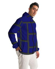 Mens Hooded Windbreaker - Dark Blue Water Resistant Jacket - Jjy30x