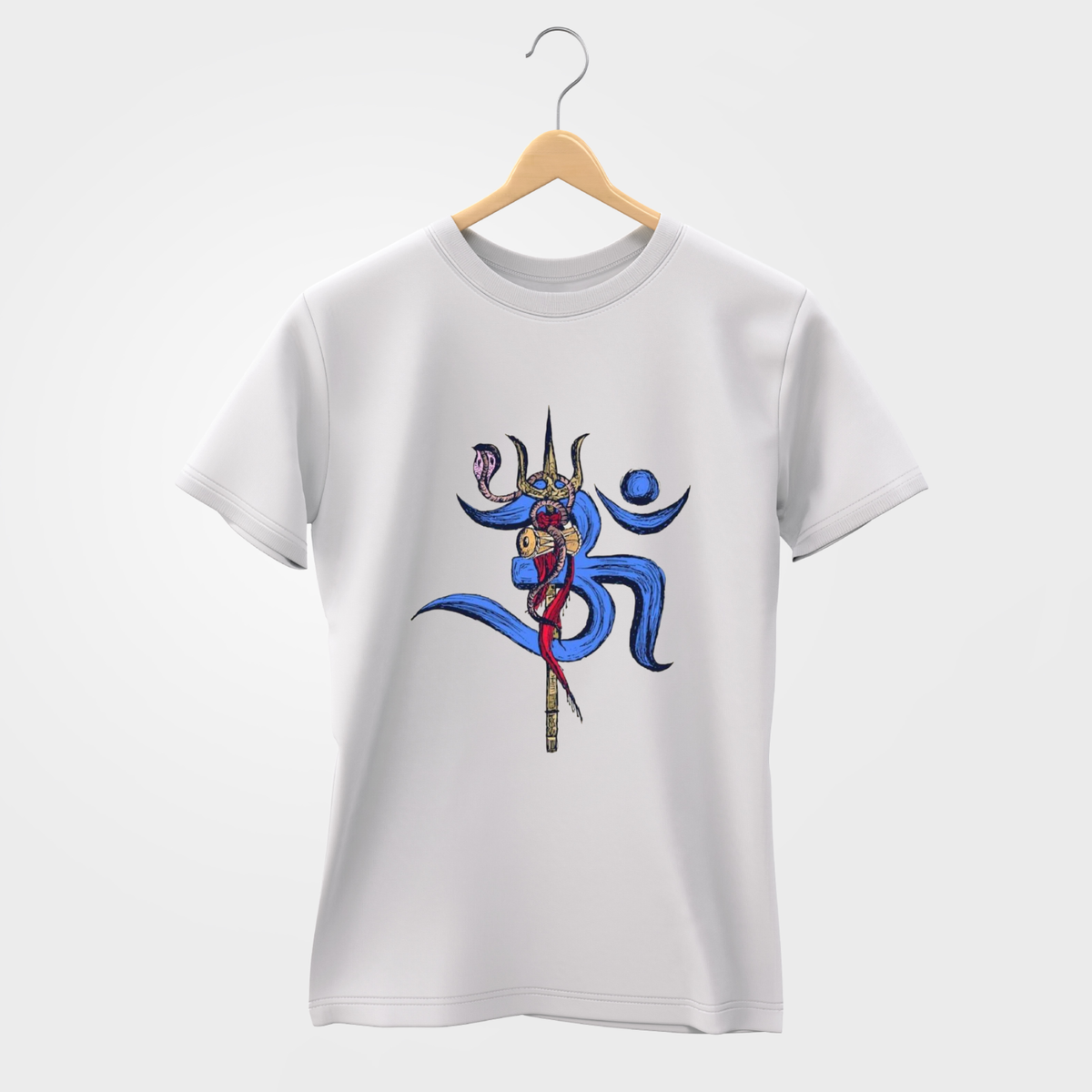 OM Painted Printed Design Tshirt | Religion, Mahadev, Shiva shankar trishul Printed design tshirt