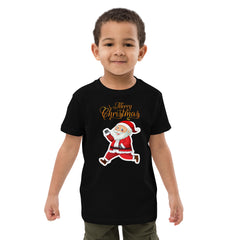 Merry Christmas Santa Claus White Graphic Printed cotton kids t-shirt