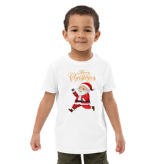 Merry Christmas Santa Claus White Graphic Printed cotton kids t-shirt