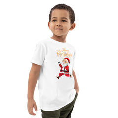 Merry Christmas Santa Claus White Graphic Printed cotton kids t-shirt