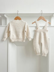 Arrival Autumn Baby Long Sleeves Solid Color Knitted Cardigan and