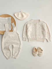 Arrival Autumn Baby Long Sleeves Solid Color Knitted Cardigan and